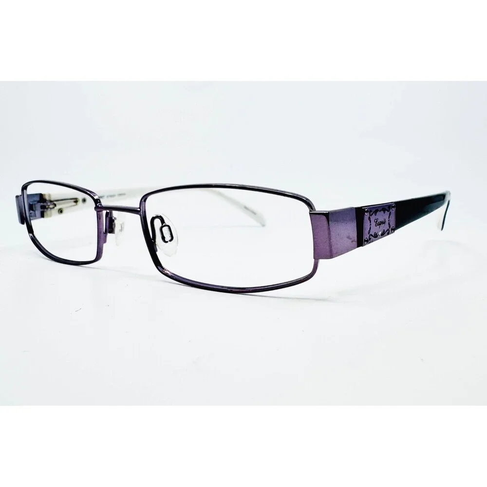 Esprit Eyeglasses Womens Purple ET9324 Rectangle Metal Frames 49-18-135